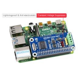 Raspberry Pi RS485 CAN HAT 3.3V MCP2515 SP3485 SPI Interface Allows Stable Long-Distance Communication for Pi 4B/3B+/3B/Zero