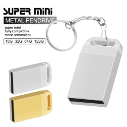 Super Mini USB Flash Drive 4GB 8GB 16GB 32GB 64GB Pen Drive Chain Usb Memoria Stick Mini U Disk Photography Custom Logo Cle Usb