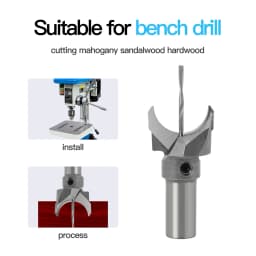 Fozhu Cutter Tungsten Steel Fozhu Router Bit Fozhu Small Hole Round Bead Cutter Wood Bead Hand String Tool Fota Cutter Drill