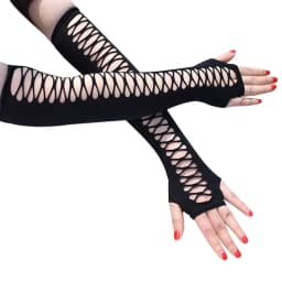 Anime Gloves Cosplay Darkly Ninja Mitten Oversleeve Man Women Fashion Sun Block Keep Warm Cuff Lolita Fingerless Arm Warmers