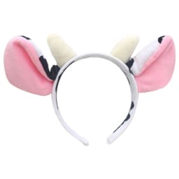 Plush Cow Ear Headband Cosplay Hair Hoop animal hairband cattle horn headwear Devil Headdress