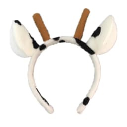 Plush Cow Ear Headband Cosplay Hair Hoop animal hairband cattle horn headwear Devil Headdress