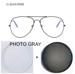 SUMONDY Myopia Glasses Prescription -0.5 to -8.0 Women Men Alloy Frame Photochrom Anti Blue Ray Nearsighted And Astigmatism UF51