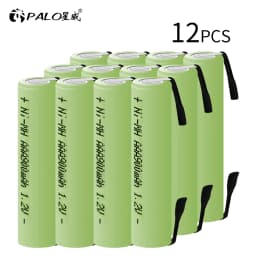 1.2V AAA Rechargeable Battery 900mah Ni-MH Nimh Cell Green Shell with Welding Tabs for Philips Electric Shaver Razor Toothbrush