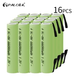 1.2V AAA Rechargeable Battery 900mah Ni-MH Nimh Cell Green Shell with Welding Tabs for Philips Electric Shaver Razor Toothbrush