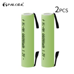 1.2V AAA Rechargeable Battery 900mah Ni-MH Nimh Cell Green Shell with Welding Tabs for Philips Electric Shaver Razor Toothbrush