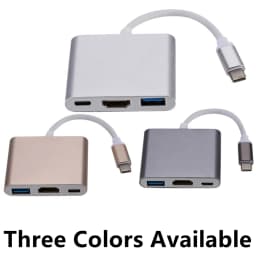 USB C HDMI Type C HDMI Mac 3.1 Converter Adapter Type C to HDMI/USB 3.0/Type C Aluminum For Apple Macbook Adapter USBC HUB