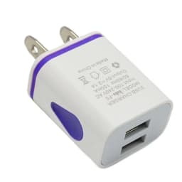 USB Wall Charger for Samsung Xiaomi Dual Port 2A Output Travel Plug Power Adapter Compatible for Phone EU/US Plug