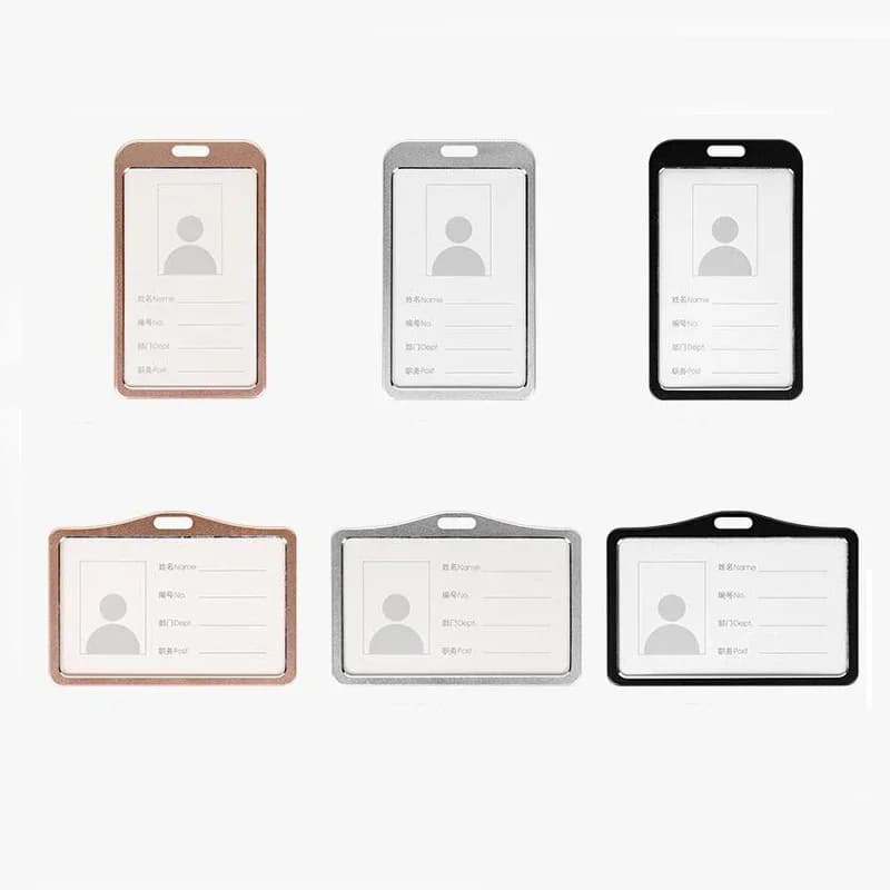 Aluminium Alloy Employee Name ID Card Cover Metal Work Identity Badge ID Business Case Credit Card Holder Wallet Case