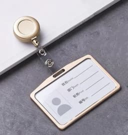 Aluminium Alloy Employee Name ID Card Cover Metal Work Identity Badge ID Business Case Credit Card Holder Wallet Case