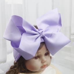8inch Bows Nylon Headbands for Baby Girls Kids Soft Bows Knot Turban Hair Bands Baby Hair Accessories Children Headwear