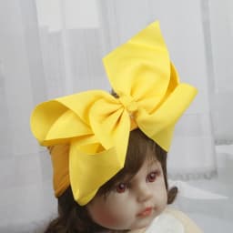 8inch Bows Nylon Headbands for Baby Girls Kids Soft Bows Knot Turban Hair Bands Baby Hair Accessories Children Headwear