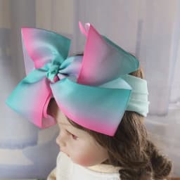 8inch Bows Nylon Headbands for Baby Girls Kids Soft Bows Knot Turban Hair Bands Baby Hair Accessories Children Headwear