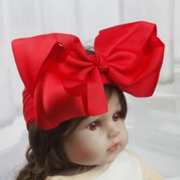 8inch Bows Nylon Headbands for Baby Girls Kids Soft Bows Knot Turban Hair Bands Baby Hair Accessories Children Headwear