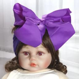 8inch Bows Nylon Headbands for Baby Girls Kids Soft Bows Knot Turban Hair Bands Baby Hair Accessories Children Headwear