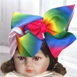 8inch Bows Nylon Headbands for Baby Girls Kids Soft Bows Knot Turban Hair Bands Baby Hair Accessories Children Headwear