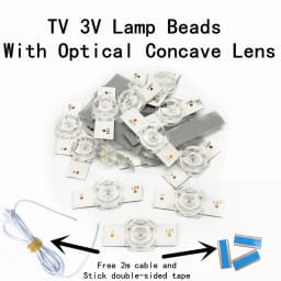 LED Light Strip LED Backlight Lamp Beads 3V/6V SMD Lamp Beads With Optical Lens Fliter For 32-65 Inch LED TV Repair Brand New