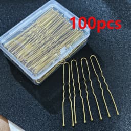 50/100PCS Women 6CM Hair Waved U-shaped Bobby Pin Barrette Salon Grip Clip Hairpins Black Metal Hair Accessories For Bun Gift