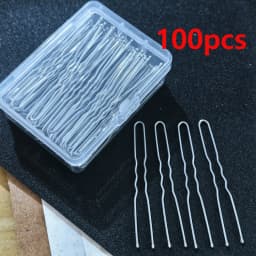 50/100PCS Women 6CM Hair Waved U-shaped Bobby Pin Barrette Salon Grip Clip Hairpins Black Metal Hair Accessories For Bun Gift