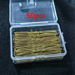 50/100PCS Women 6CM Hair Waved U-shaped Bobby Pin Barrette Salon Grip Clip Hairpins Black Metal Hair Accessories For Bun Gift