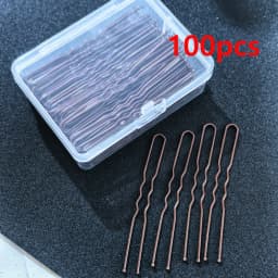 50/100PCS Women 6CM Hair Waved U-shaped Bobby Pin Barrette Salon Grip Clip Hairpins Black Metal Hair Accessories For Bun Gift