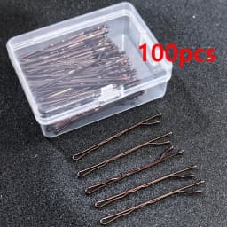 50/100PCS Women 6CM Hair Waved U-shaped Bobby Pin Barrette Salon Grip Clip Hairpins Black Metal Hair Accessories For Bun Gift