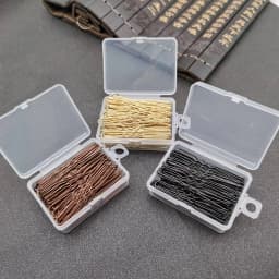 50/100PCS Women 6CM Hair Waved U-shaped Bobby Pin Barrette Salon Grip Clip Hairpins Black Metal Hair Accessories For Bun Gift