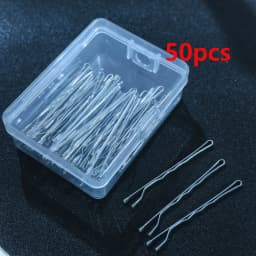 50/100PCS Women 6CM Hair Waved U-shaped Bobby Pin Barrette Salon Grip Clip Hairpins Black Metal Hair Accessories For Bun Gift