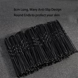 50/100PCS Women 6CM Hair Waved U-shaped Bobby Pin Barrette Salon Grip Clip Hairpins Black Metal Hair Accessories For Bun Gift