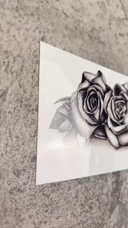Waterproof Double Rose Temporary Tattoo Sticker Flower Rose Flash Sexy Fake Black Rose Tattoos Body Art Arm Fake Sleeve Tattoo