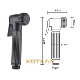Hotaan Black Bidet Faucet bathroom bidet toilet faucet mixer hygienic shower clean muslim shower portable bidet gun sprayer