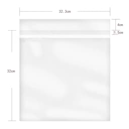 LEORY 50PCS OPP Gel Record Protective Cover for Turntable Player LP Vinyl Record Self-adhesive Record Bag 12" 32.3cm * 32cm
