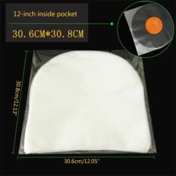 LEORY 50PCS OPP Gel Record Protective Cover for Turntable Player LP Vinyl Record Self-adhesive Record Bag 12" 32.3cm * 32cm