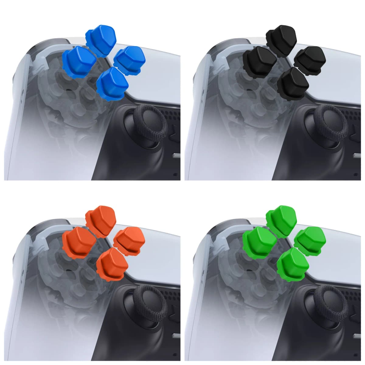 eXtremeRate Ergonomic Split Dpad Buttons (SDP Buttons) Compatible with ps5/ps5 EDGE, Compatible with ps4 All Model Controllers