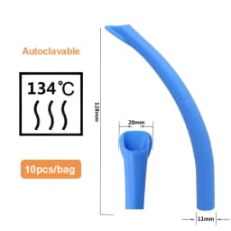 Dental Autoclavable Strong Suction Tips, Dental Duckbill Evacuation Tips Aspirator Saliva Tube Suction Tips Dental Material