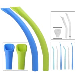 Dental Autoclavable Strong Suction Tips, Dental Duckbill Evacuation Tips Aspirator Saliva Tube Suction Tips Dental Material