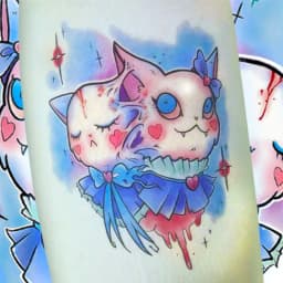 Tatoo Waterproof Cat Japanese Cute Pet Arm Semi Permanent Tattoo Cat Animal Funny Tattoo Sticker Temporary Tattoos for Men Women