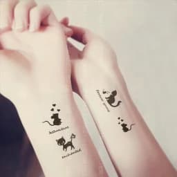 Tatoo Waterproof Cat Japanese Cute Pet Arm Semi Permanent Tattoo Cat Animal Funny Tattoo Sticker Temporary Tattoos for Men Women