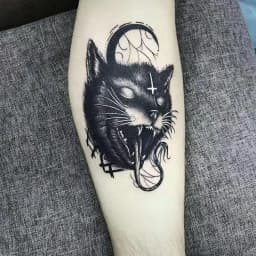 Tatoo Waterproof Cat Japanese Cute Pet Arm Semi Permanent Tattoo Cat Animal Funny Tattoo Sticker Temporary Tattoos for Men Women