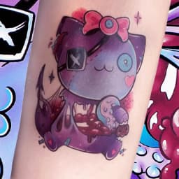 Tatoo Waterproof Cat Japanese Cute Pet Arm Semi Permanent Tattoo Cat Animal Funny Tattoo Sticker Temporary Tattoos for Men Women
