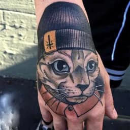 Tatoo Waterproof Cat Japanese Cute Pet Arm Semi Permanent Tattoo Cat Animal Funny Tattoo Sticker Temporary Tattoos for Men Women