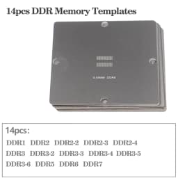 12/14/21pcs BGA memory template90mmx90mm DDR2-3 DDR3-2 DDR5 BGA96 BGA78 DDR4 memory chip repair template leakage bead fixture