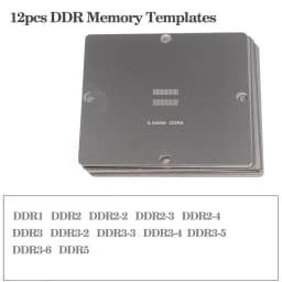 12/14/21pcs BGA memory template90mmx90mm DDR2-3 DDR3-2 DDR5 BGA96 BGA78 DDR4 memory chip repair template leakage bead fixture