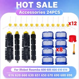 Fit For iRobot Roomba Serie 600 605 614 620 660 630 631 650 651 655 660 671 680 691 692 694 697 698 585 595 Parts Filter Brush