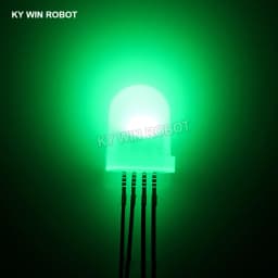 10PCS 8mm Full-color LED RGB Red/Green/Blue Common Cathode/Anode Four Feet Transparent Highlight Color Light 8mm Diode Colorful