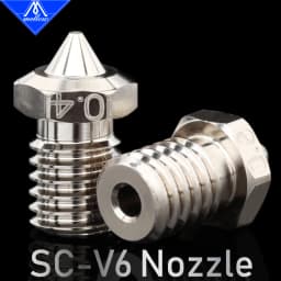 Mellow High Performance SC-V6 Plated Copper Nozzle Durable Reduce Stick For 3D Printer Nozzles M6 V6 Dragon Hotend Prusa Voron