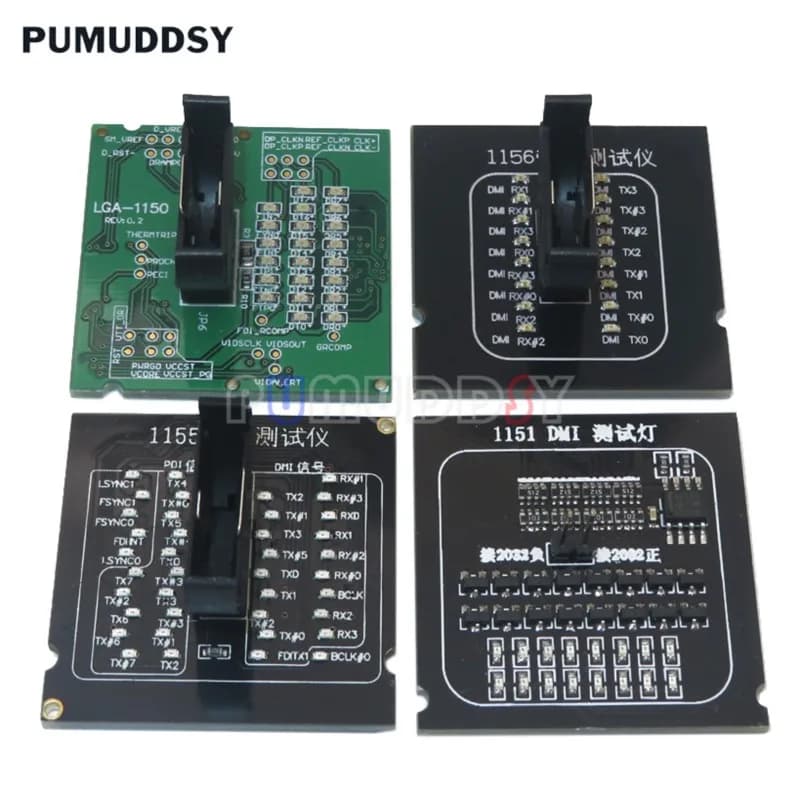 Original New LGA1150 1151 1155 1156 CPU Socket Tester Dummy Load Fake Load With LED Indicator DNIGEF