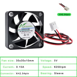 ACP3510 3.5cm 35mm Fan 35x35x10mm DC5V 12V 24V 2 Wires 2pin for Cooling Fan of Micro Device Router Projector
