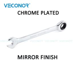 1/4-11/16 Inch Ratchet Wrench Set of Keys High Torque Spanner Tool 72-Tooth Imperial Size Mirror Surface Polished