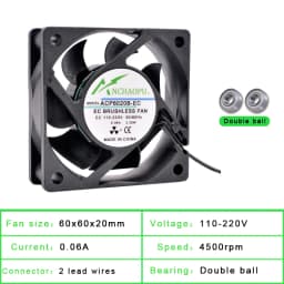 60mm 70mm 80mm 92mm 120mm 140mm Fan EC Brushless Cooling Fan AC 110V 120V 220V 240V for Cabinet Frequency Converter